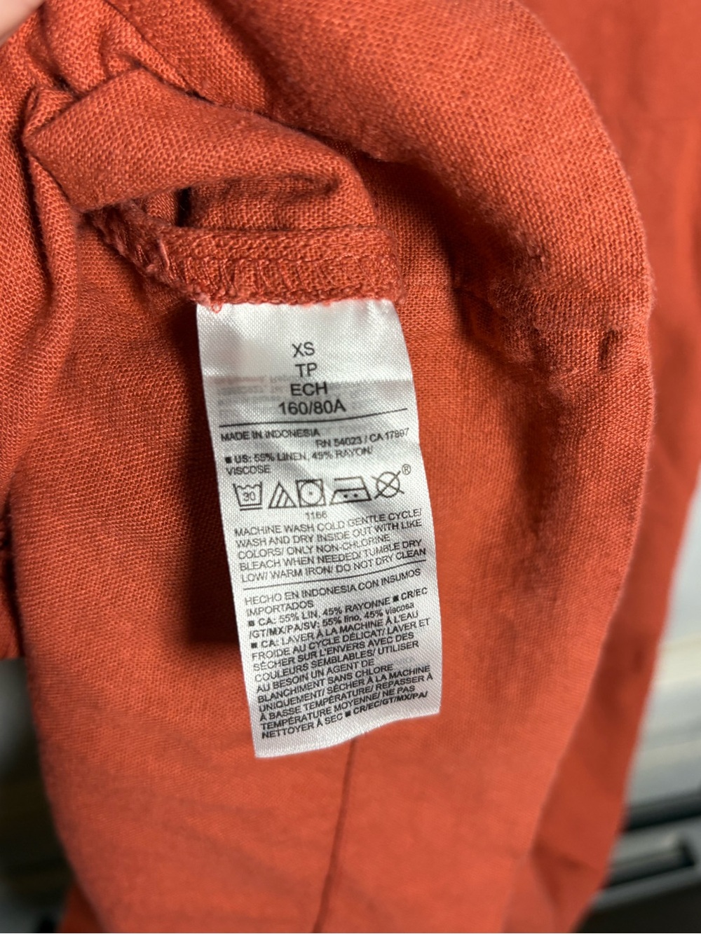Old Navy Linen Blend Gingerspics Shirt Dress Flowy Effortless Lagenlook Vacation - Picture 10 of 10